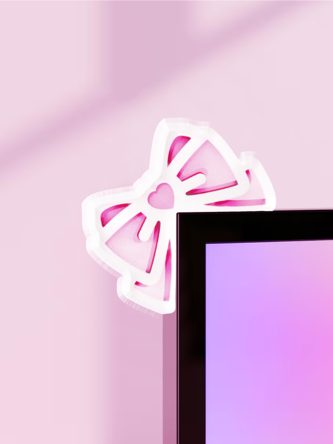 Pc Gaming Pink - Милый декор для монитора в виде