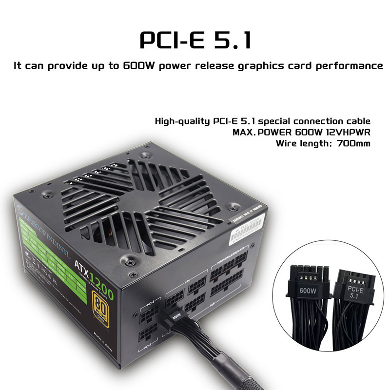 PCIE 5.0 1200 Вт Блок питания  – обзор и цена Pc Gaming Fullset